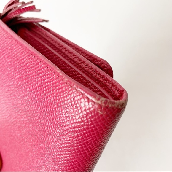 Loewe Magenta Leather Zip Bifold Wallet - Picture 10 of 11